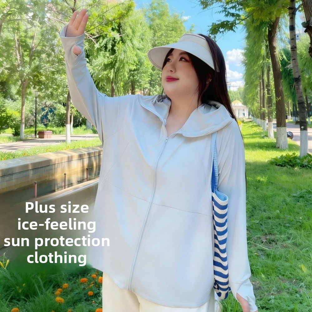 Summer Clothing For Plus Size Women - Pakaian Tabir Surya Sutra Es Ukuran