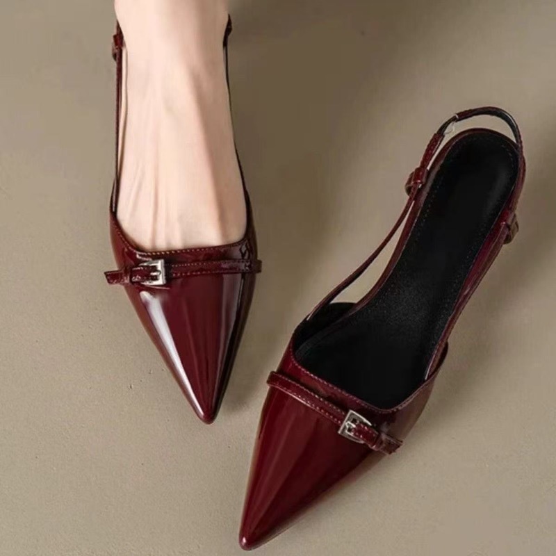 Summer Clothing Office - Sepatu Wanita Musim Panas Baru, Kulit