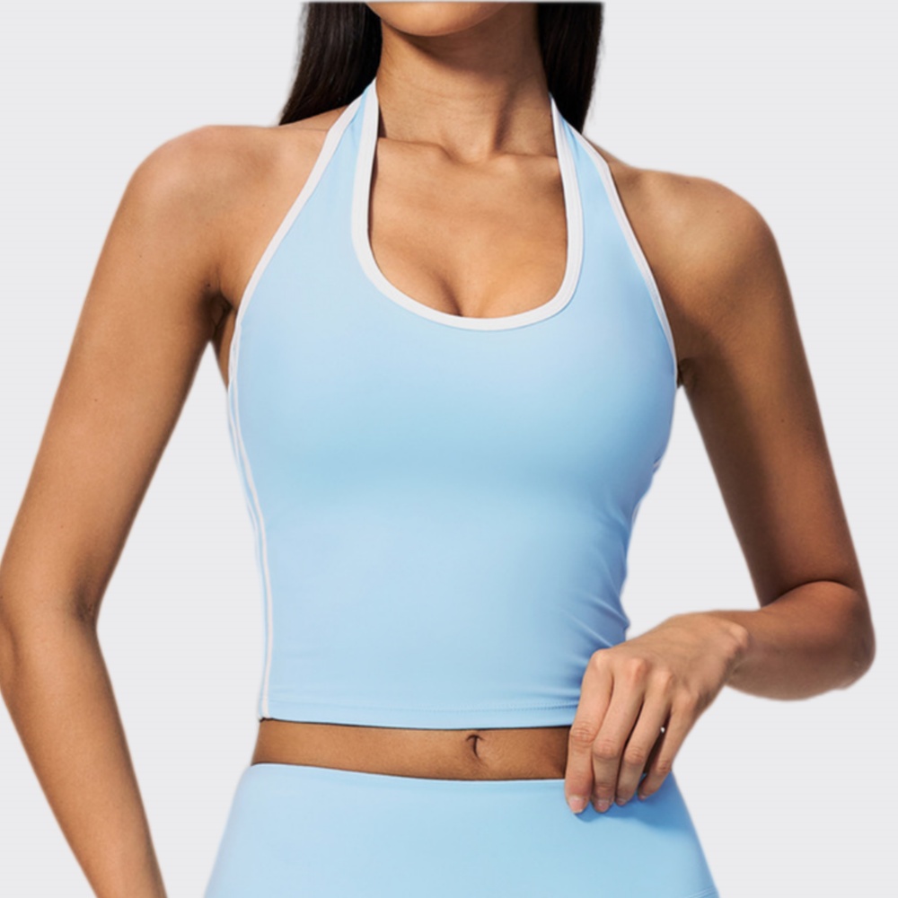 Summer Clothing Jd - Bra Olahraga Halter dengan Bantalan Dada,