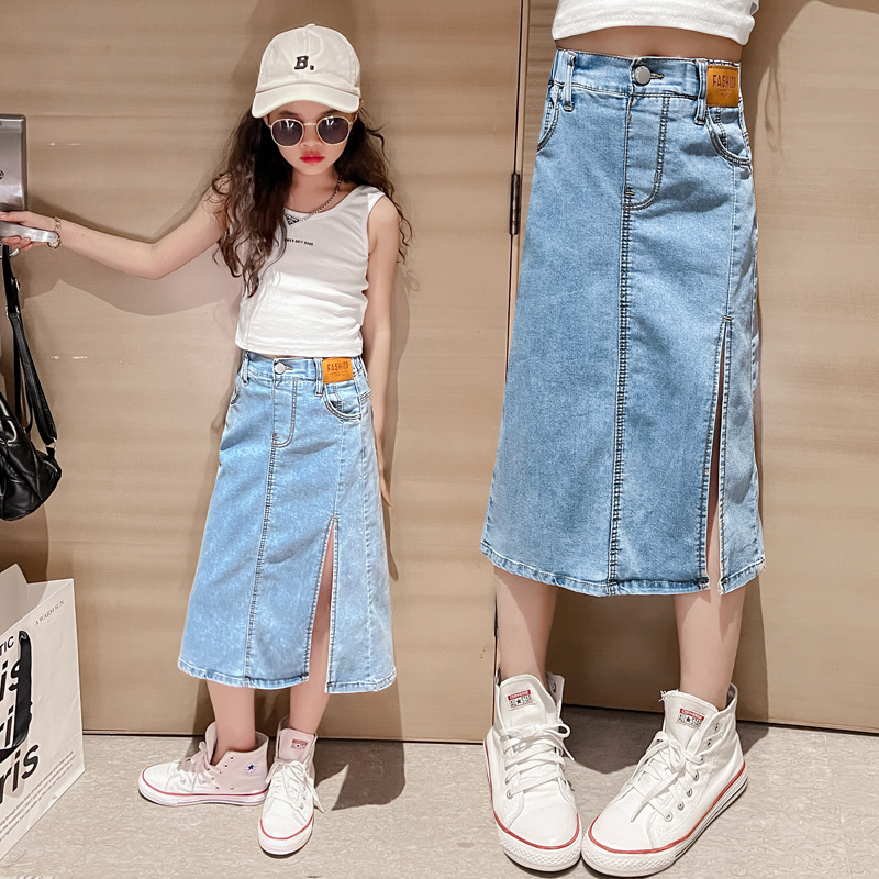 Summer Clothing For Teen Girls - Rok Denim anak perempuan remaja, rok