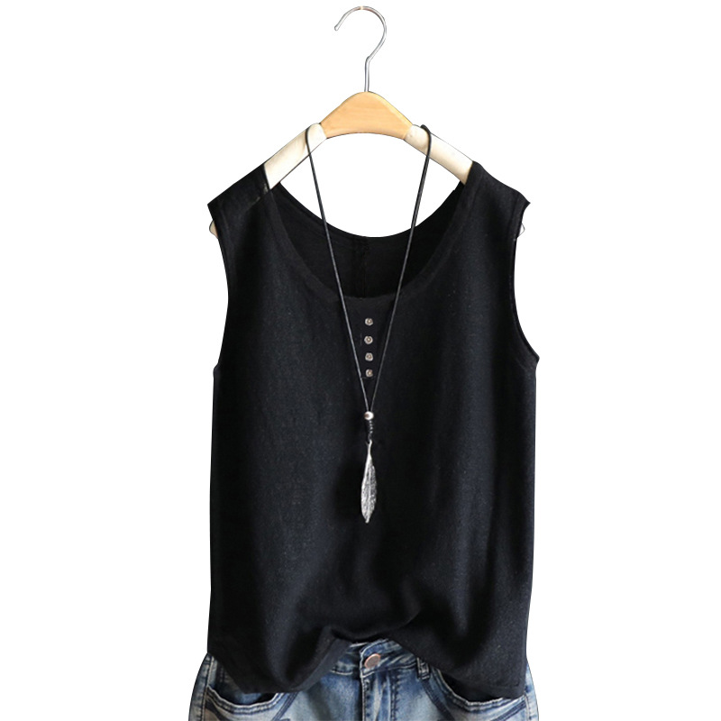 Summer Clothing For Plus Size Women - Pakaian Wanita Kerah Bulat Warna Polos