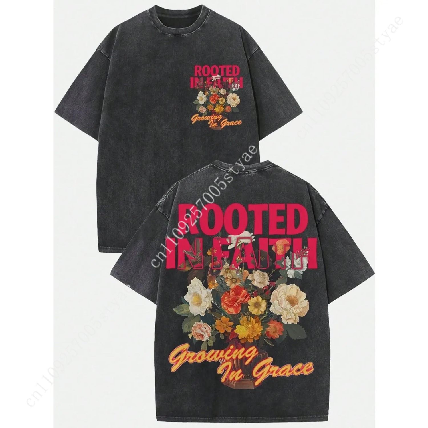 Summer Quilt - Kaos Wanita Vintage Dicuci, Berat 230gsm