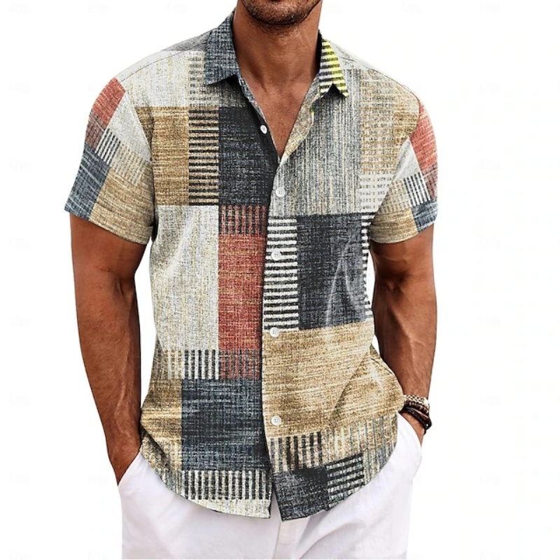 Summer Vacation Clothing Men - Kemeja Musim Panas Pria Kemeja Lengan