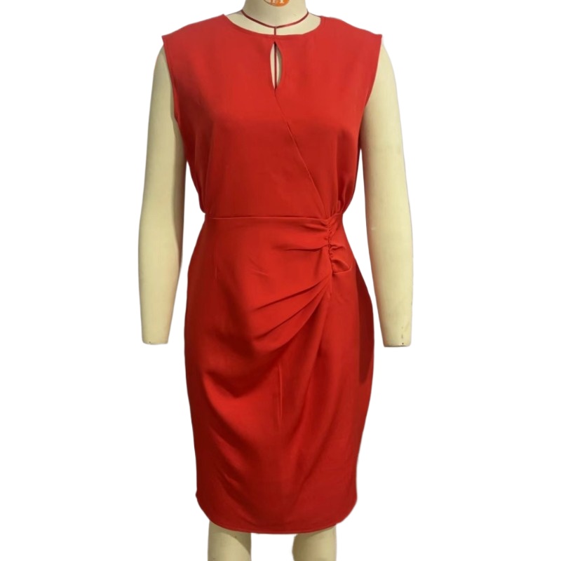 Summer Clothing Amazon - Gaun rajutan warna solid bergaya retro