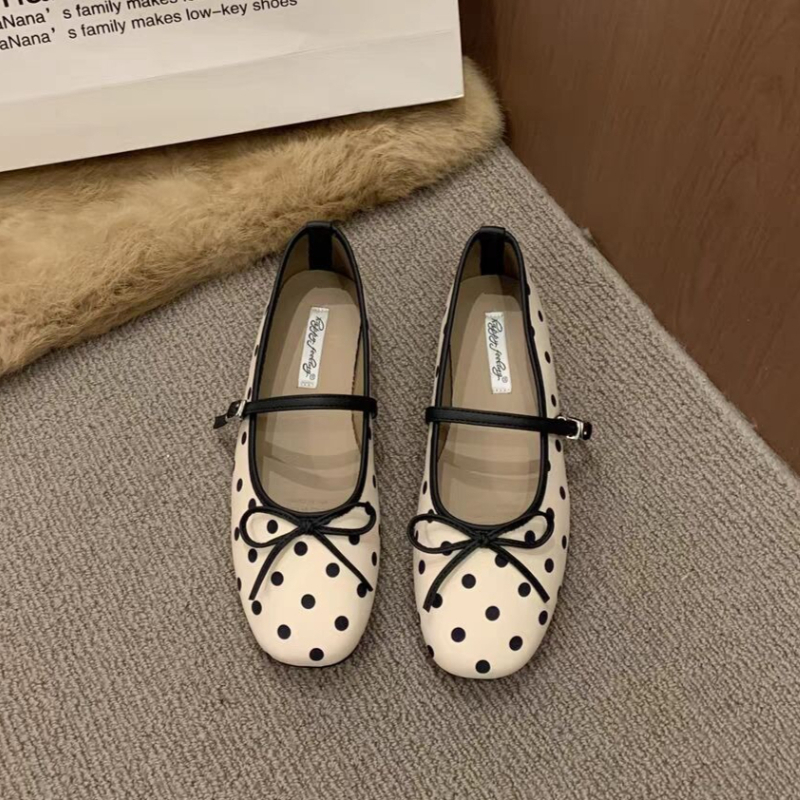 Sepatu Flat Desainer Pita Moti - Summer Clothing Office ulasan dan harga