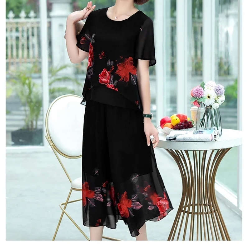 Set Pendek Renda Motif Bunga F - Summer Clothing Vintage ulasan dan harga