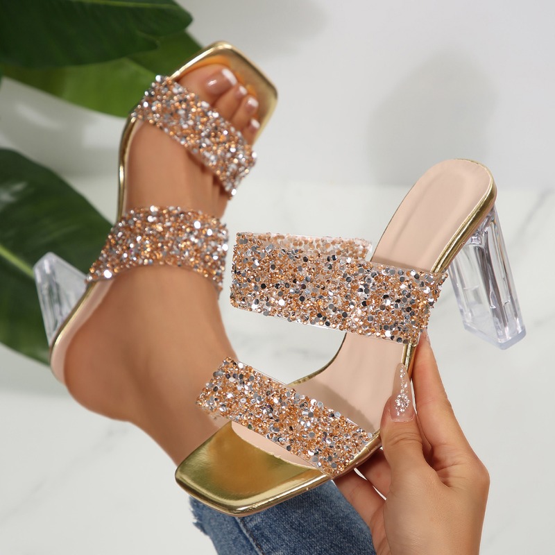 Sandal Hak Tinggi Glitter Pita - Summer Clothing Petite ulasan dan harga