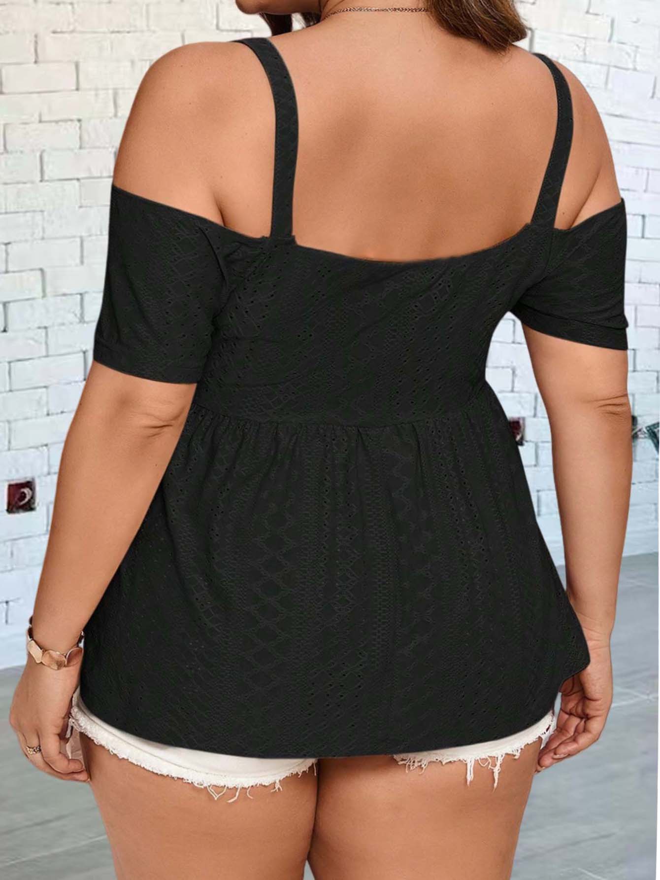 Rompi off-shoulder yang elegan - Summer Clothing For Plus Size Women ulasan dan harga