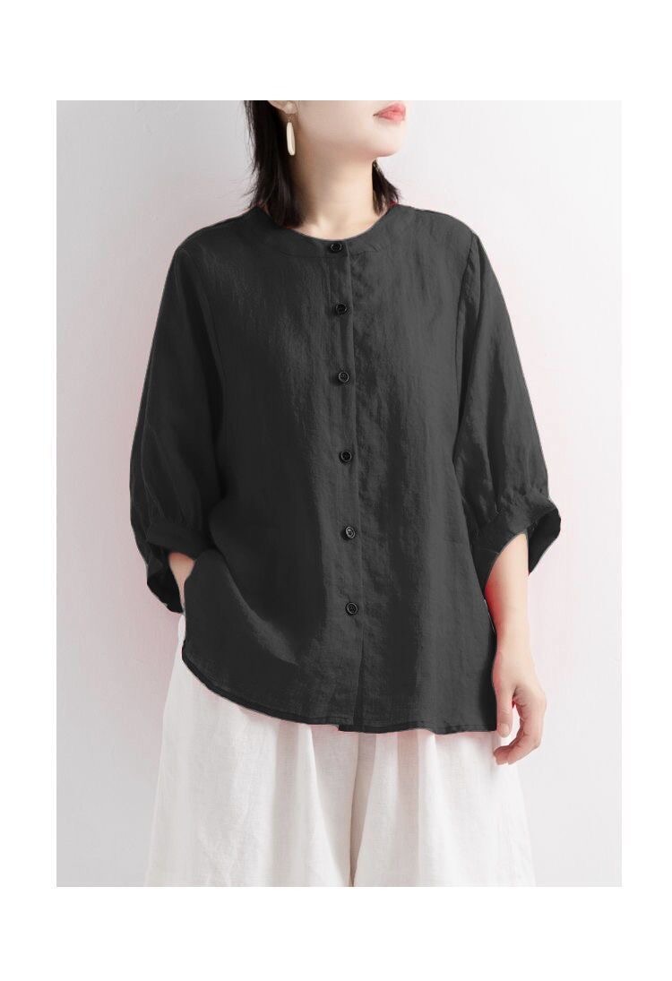 Blus Nyaman Warna Polos Wanita - Summer Clothing Office ulasan dan harga
