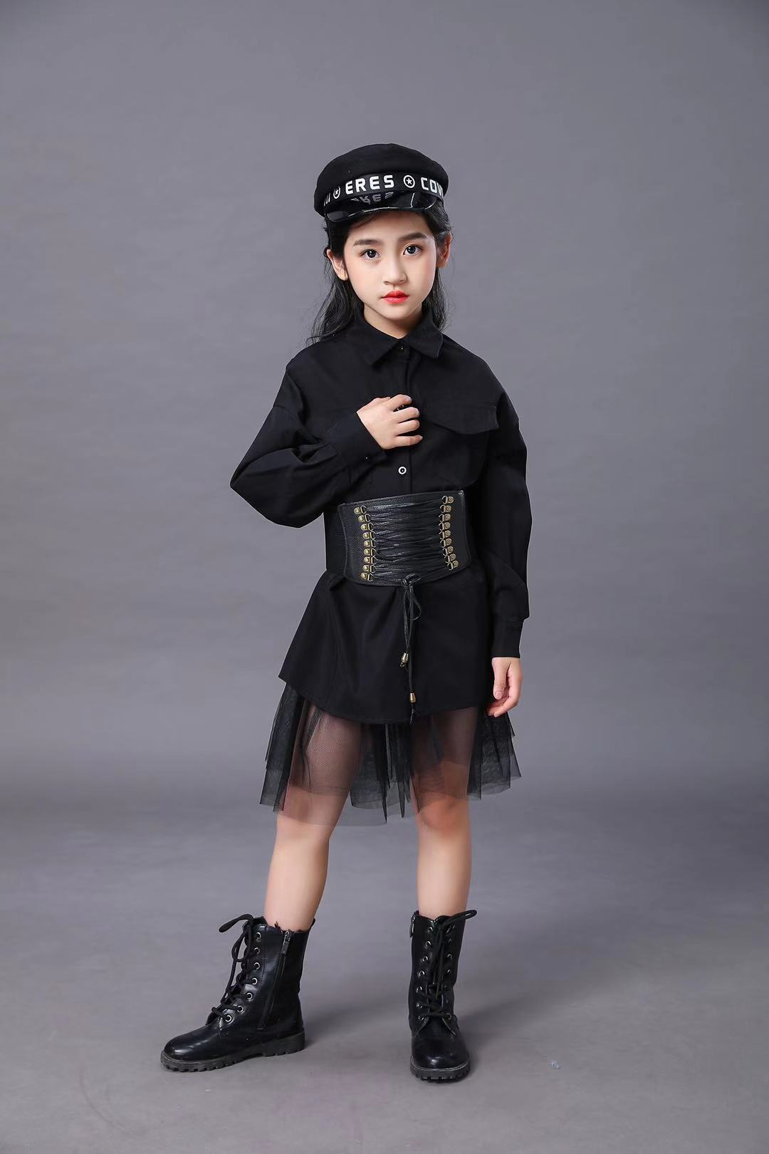Setelan Hitam Anak-anak Gaun P - Summer Clothing Girl ulasan dan harga