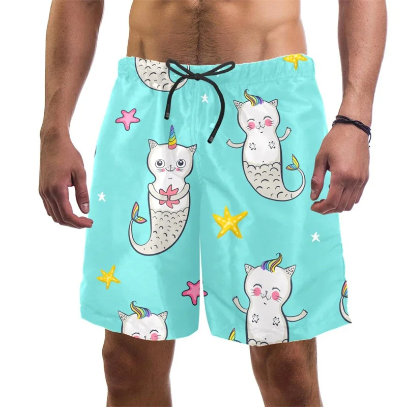 Celana pendek pantai kucing lu - Summer Vacation Clothing Men ulasan dan harga