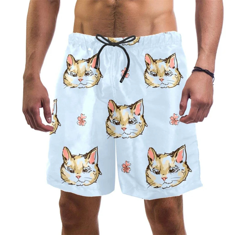 Celana pendek pantai kucing lu - Summer Vacation Clothing Men ulasan dan harga