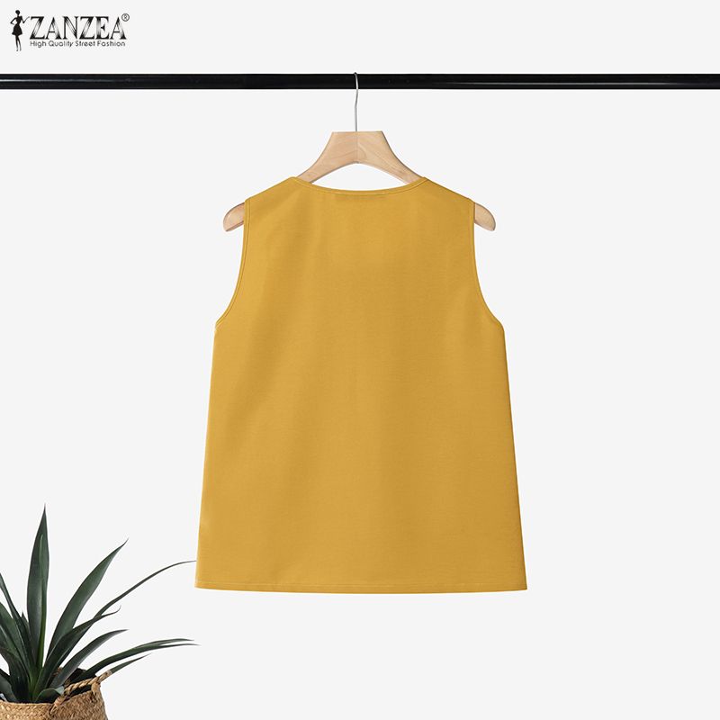 ZANZEA Tank Top Wanita Ukuran  - Summer Clothing For Plus Size Women ulasan dan harga