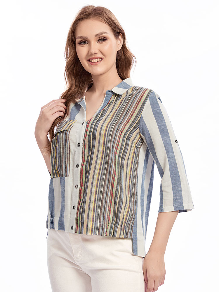 Kemeja kerah tenun wanita ukur - Summer Clothing For 70 Year Old Woman ulasan dan harga
