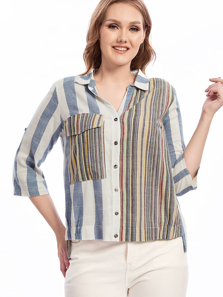 Kemeja kerah tenun wanita ukur - Summer Clothing For 70 Year Old Woman ulasan dan harga