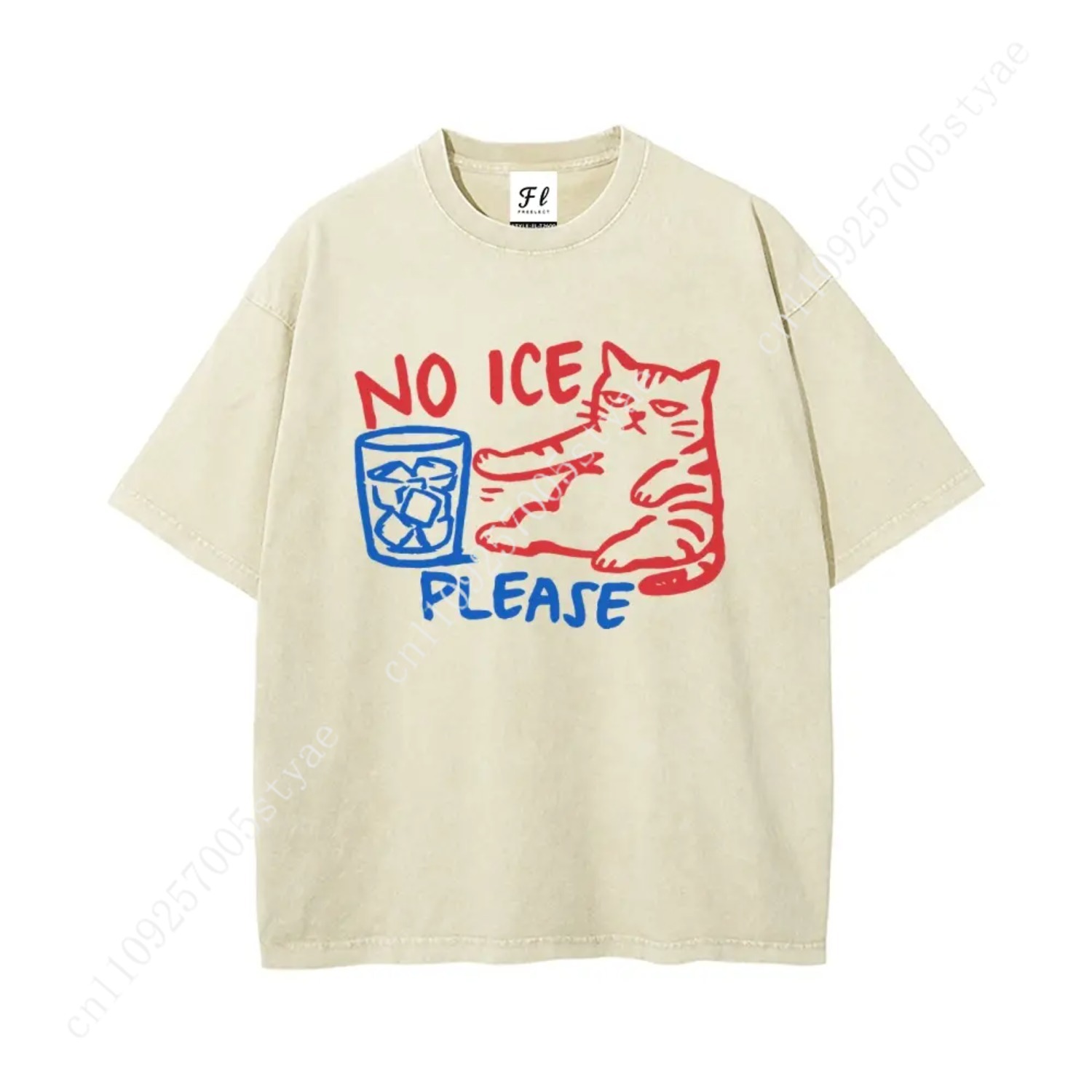 Kaos No ICE Please Cat Abolish - Summer Quilt ulasan dan harga