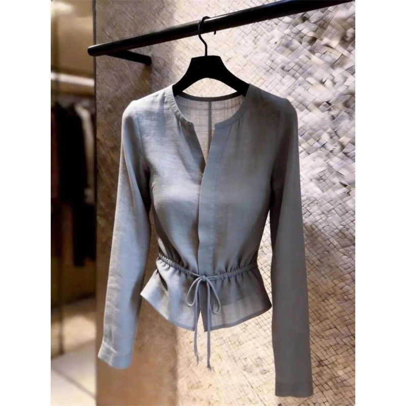 Atasan Kaos Wanita Blus Abu-ab - Summer Clothing For 70 Year Old Woman ulasan dan harga