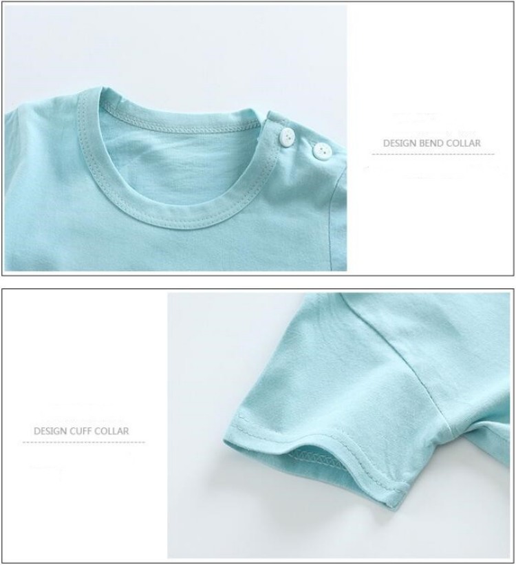 Kaus Katun + Celana Pendek Set - Summer Clothing For Babies ulasan dan harga