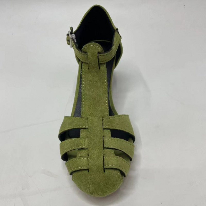 Sandal Wanita Hijau Suede Kitt - Summer Clothing Office ulasan dan harga