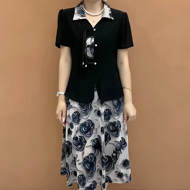 Gaun Ibu Modis Gaya Cina Baru  - Summer Clothing Over 60 ulasan dan harga