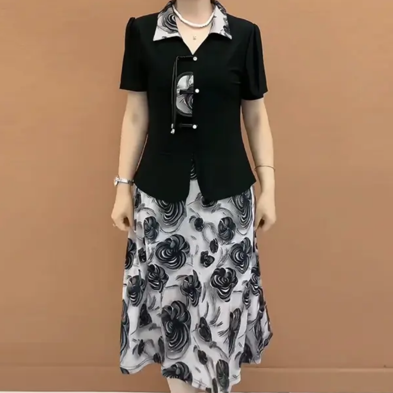 Gaun Ibu Modis Gaya Cina Baru  - Summer Clothing Over 60 ulasan dan harga