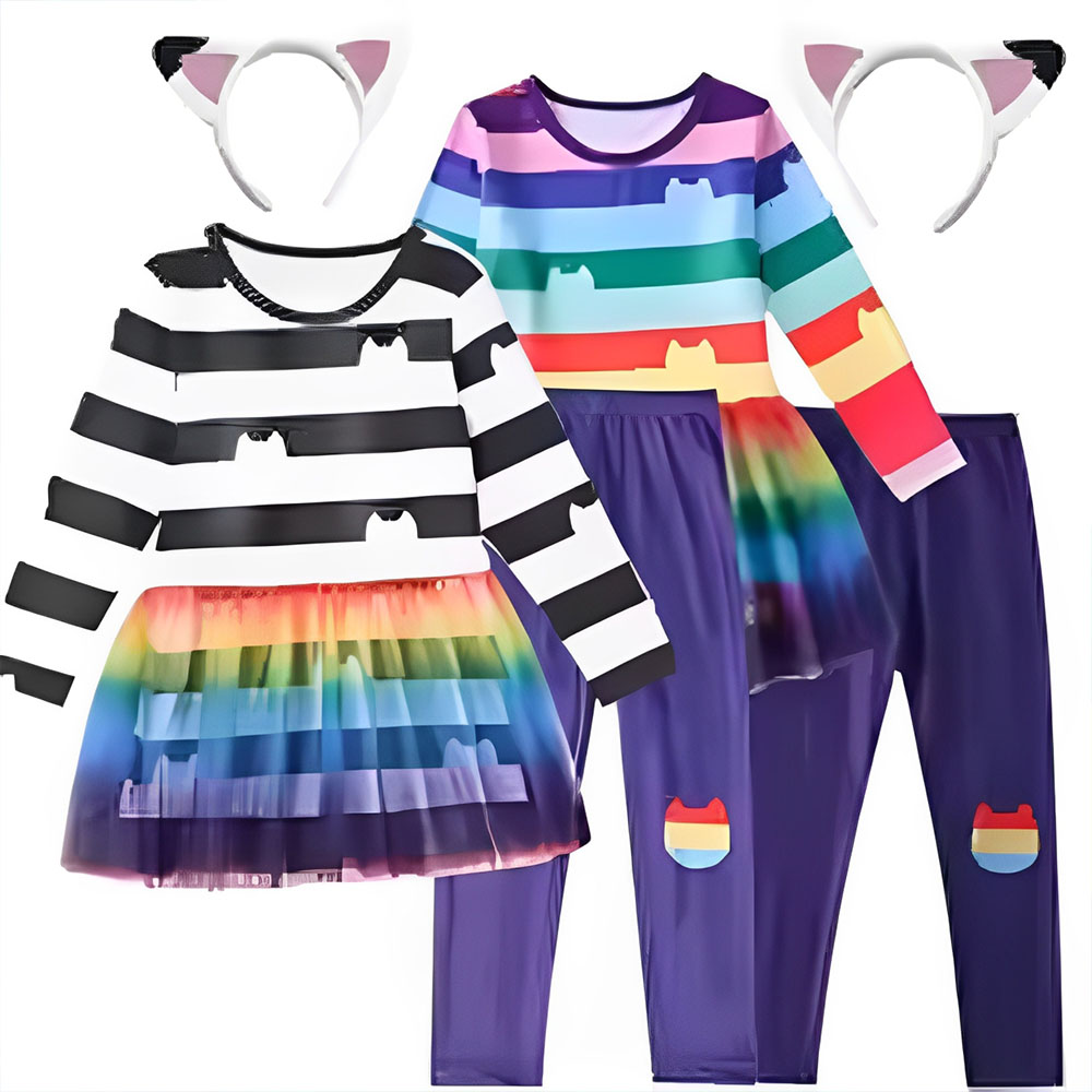 2026 Baju Kartun Garis Hitam P - Summer Clothing For Teen Girls ulasan dan harga