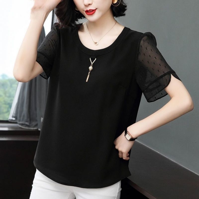 Kemeja All-Match Warna Polos K - Summer Clothing For 70 Year Old Woman ulasan dan harga