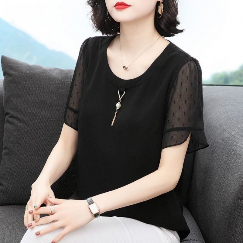 Kemeja All-Match Warna Polos K - Summer Clothing For 70 Year Old Woman ulasan dan harga