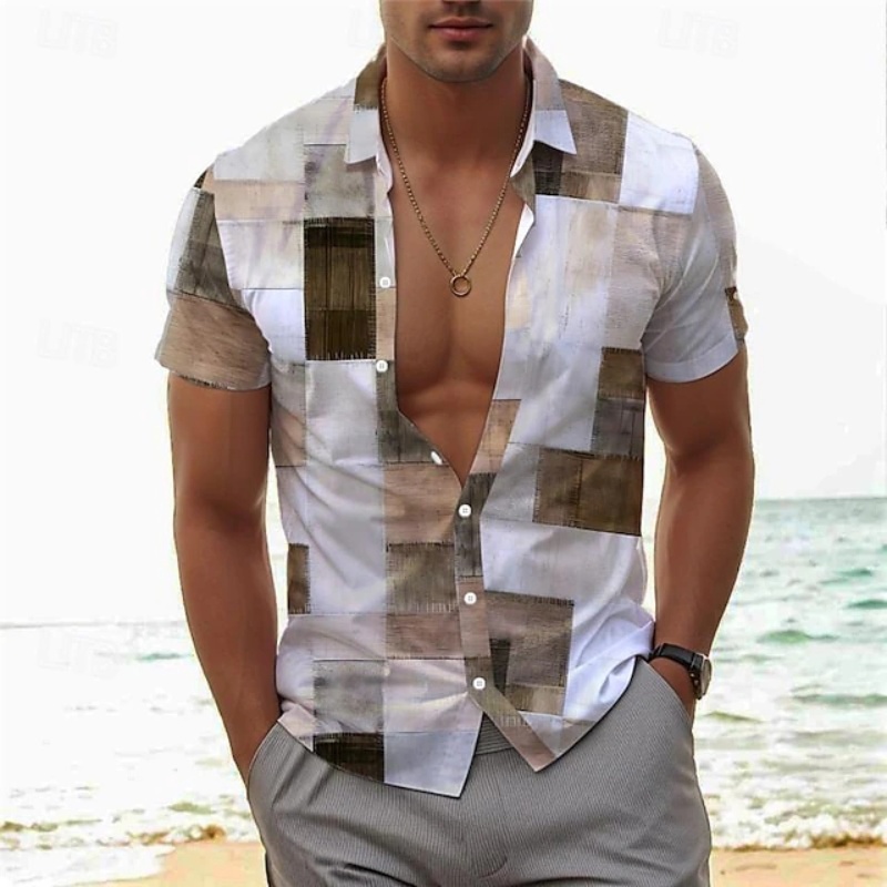 Kemeja Musim Panas Pria Kemeja - Summer Vacation Clothing Men ulasan dan harga