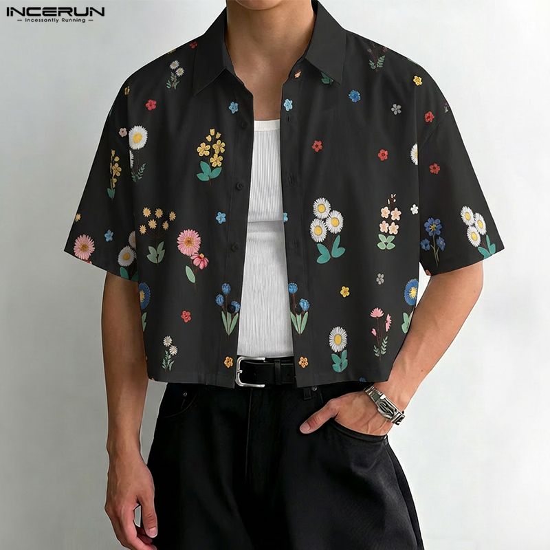 INCERUN Kemeja Pria Kerah Moti - Summer Vacation Clothing Men ulasan dan harga