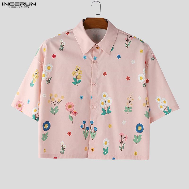INCERUN Kemeja Pria Kerah Moti - Summer Vacation Clothing Men ulasan dan harga