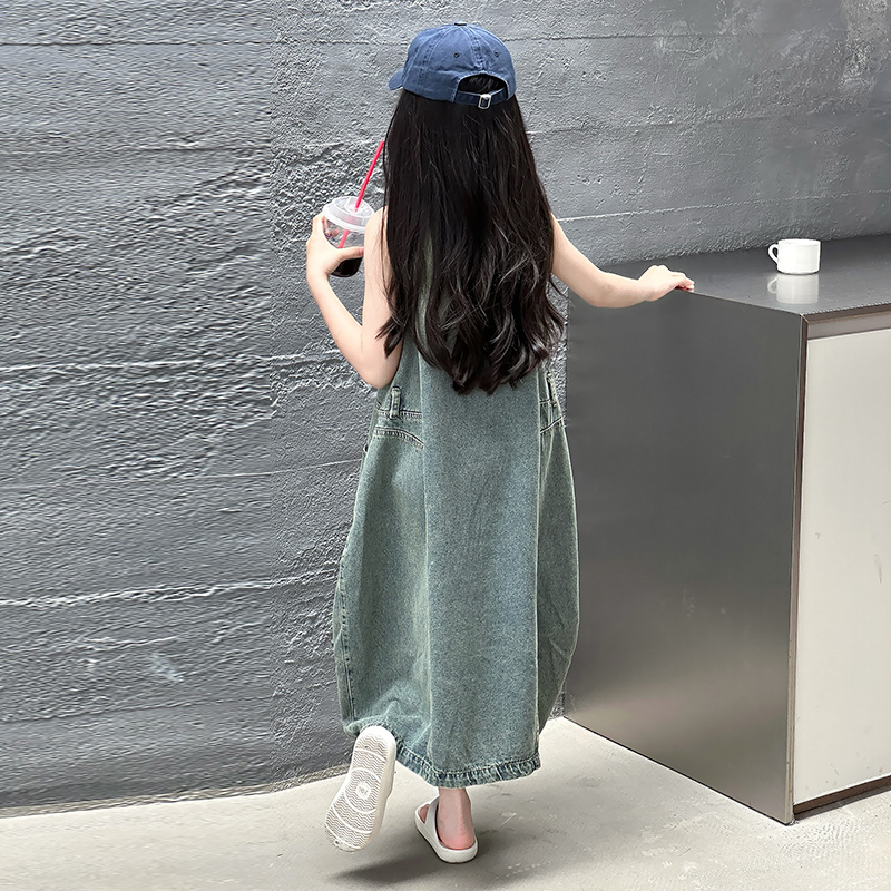 Gaun Denim Tanpa Lengan Kualit - Summer Clothing Vintage ulasan dan harga