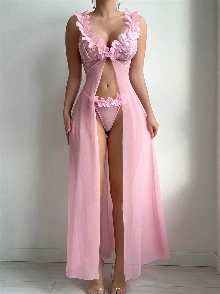 Gaun Tidur Seksi Motif Bunga P - Summer Clothing Petite ulasan dan harga