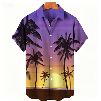 Kemeja Hawaii Pria Kemeja Libu - Summer Vacation Clothing Men ulasan dan harga