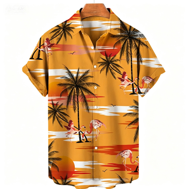 Kemeja Hawaii Pria Kemeja Libu - Summer Vacation Clothing Men ulasan dan harga