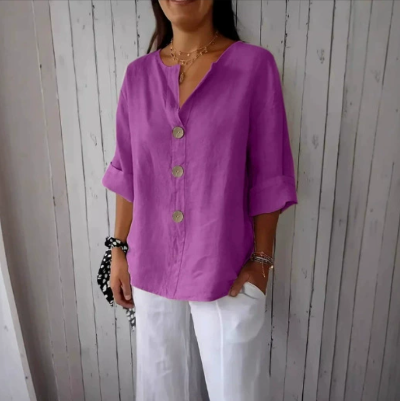 Kemeja & Blus Longgar Ukuran B - Summer Clothing Office ulasan dan harga
