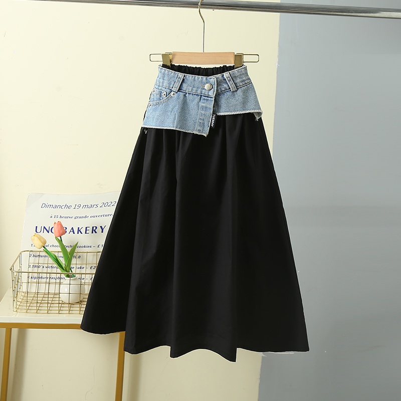 Rok Denim Tambal Sulam Panjang - Summer Clothing For Teen Girls ulasan dan harga