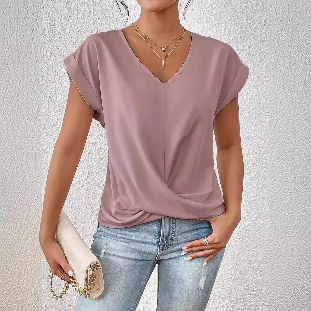 Kaos wanita 2026 fashion Solid - Summer Clothing For 70 Year Old Woman ulasan dan harga