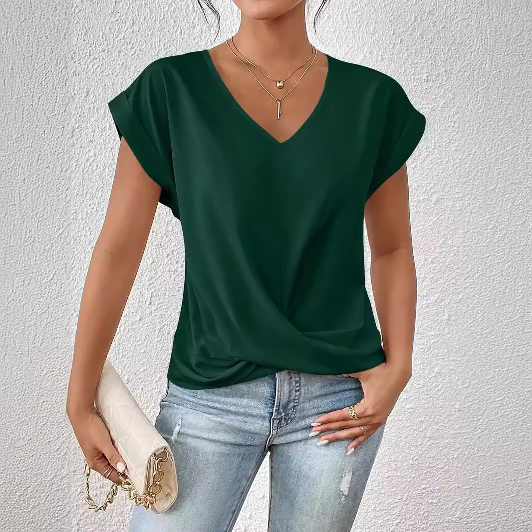 Kaos wanita 2026 fashion Solid - Summer Clothing For 70 Year Old Woman ulasan dan harga